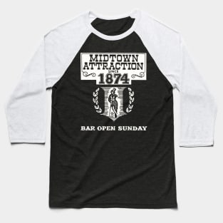 Vintage Midtown Attraction Philadelphia Bar Baseball T-Shirt